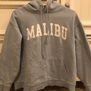 brandy melville light blue malibu sweatshirt